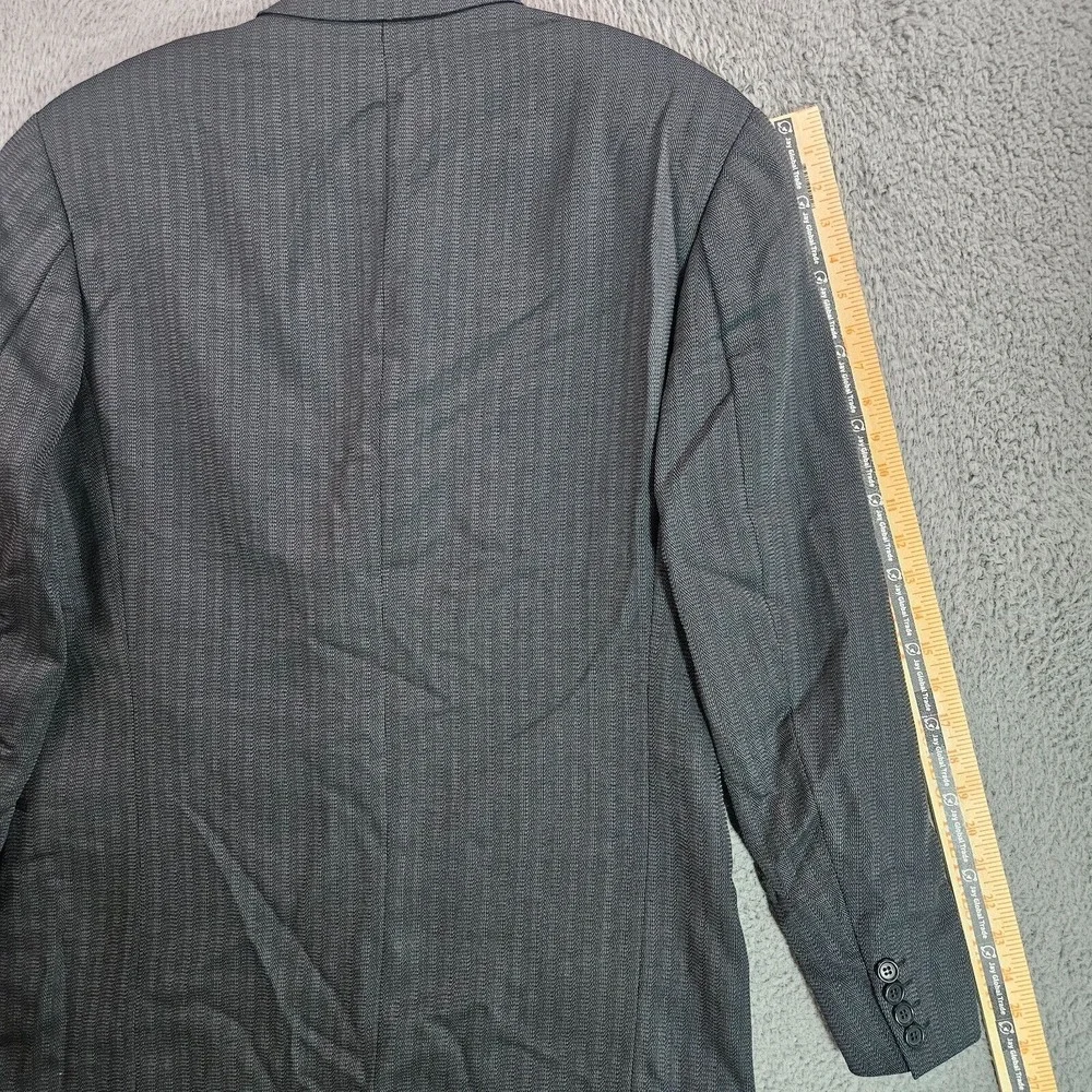 Boss Hugo Boss Suit Blazer Men 42L‎ Wool Textured Black Made In USA